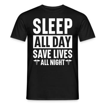 Service ambulancier paramédical Paramédic - T-shirt homme - noir - Devant - AI Model Male 178 light (178cm)