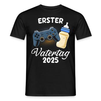 First Father's Day Soon Dad 1st Father's Day Future - Men's T-Shirt - black - Front - AI Model Male 178 light (178cm)