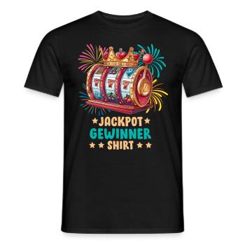 Slot Machine JACKPOT WINNER SHIRT 777 Casino - Men's T-Shirt - black - Front - AI Model Male 178 light (178cm)