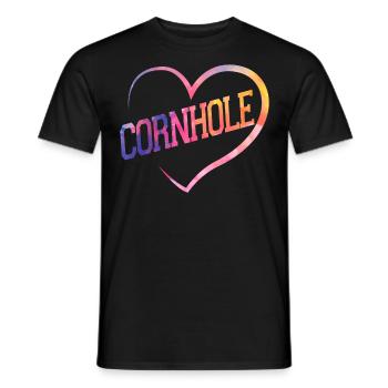 Cornhole Team Bean Bag Player - Männer T-Shirt - Schwarz - Vorne - AI Model Male 178 light (178cm)