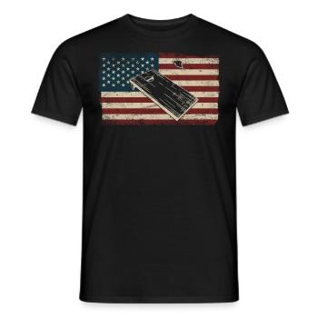 Cornhole Team Bean Bag Player - Männer T-Shirt - Schwarz - Vorne - AI Model Male 178 light (178cm)