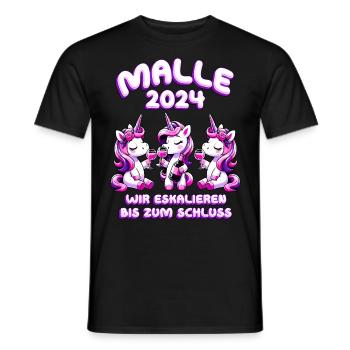 Malle 2024 Nous intensifions jusqu’au bout - T-shirt homme - noir - Devant - AI Model Male 178 light (178cm)