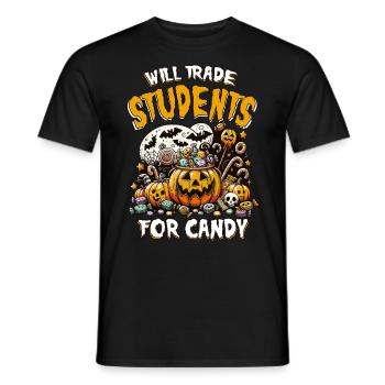 Échangera des étudiants contre des bonbons - T-shirt homme - noir - Devant - AI Model Male 178 light (178cm)