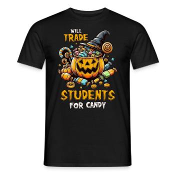 Échangera des étudiants contre des bonbons - T-shirt homme - noir - Devant - AI Model Male 178 light (178cm)