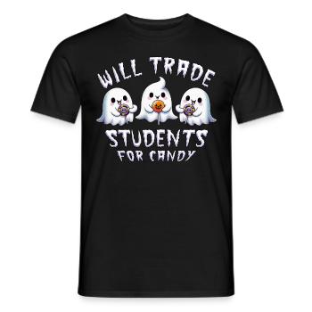 Échangera des étudiants contre des bonbons - T-shirt homme - noir - Devant - AI Model Male 178 light (178cm)