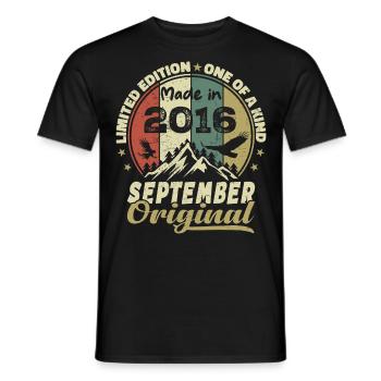 2016 - Les légendes sont nées en septembre 2016 - T-shirt homme - noir - Devant - AI Model Male 178 light (178cm)