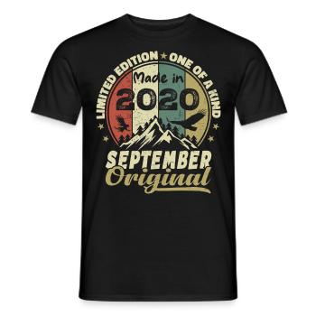 2020 – Legenden werden im September 2020 geboren - Männer T-Shirt - Schwarz - Vorne - AI Model Male 178 light (178cm)