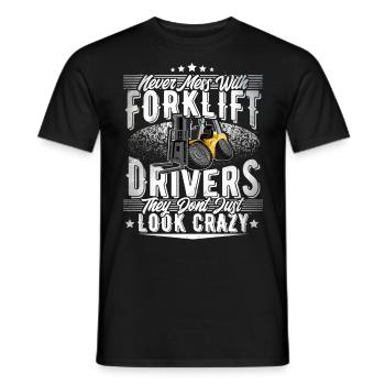 Forklift driver - Men's T-Shirt - black - Front - AI Model Male 178 light (178cm)