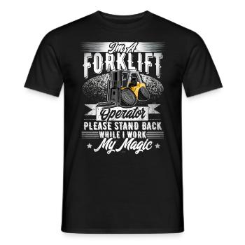 Staplerfahrer - Männer T-Shirt - Schwarz - Vorne - AI Model Male 178 light (178cm)