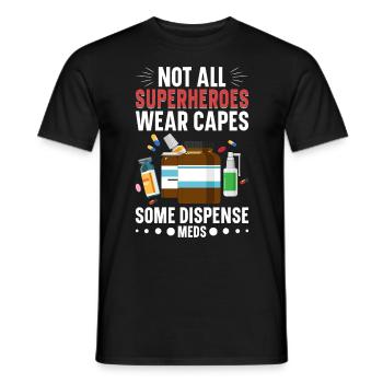 Pharmaceutical Assistant Pharmacy Technician - Men's T-Shirt - black - Front - AI Model Male 178 light (178cm)