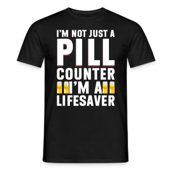 Pharmaceutical Assistant Pharmacy Technician - Men's T-Shirt - black - Front - AI Model Male 178 light (178cm)
