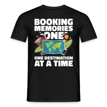 Commis au tourisme Agence de voyages - T-shirt homme - noir - Devant - AI Model Male 178 light (178cm)