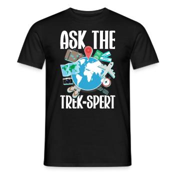 Commis au tourisme Agence de voyages - T-shirt homme - noir - Devant - AI Model Male 178 light (178cm)