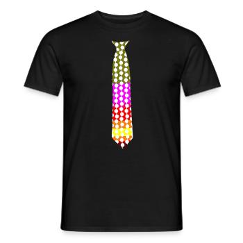 Tie colorful dots - Men's T-Shirt - black - Front - AI Model Male 178 light (178cm)