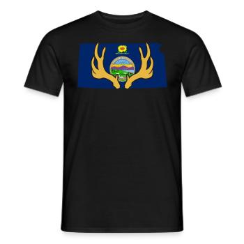 Antler Hunting Antler Hunter Hunting Hunting Trophy - Men's T-Shirt - black - Front - AI Model Male 178 light (178cm)