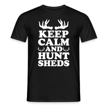 Antler Hunting Antler Hunter Hunting Hunting Trophy - Men's T-Shirt - black - Front - AI Model Male 178 light (178cm)