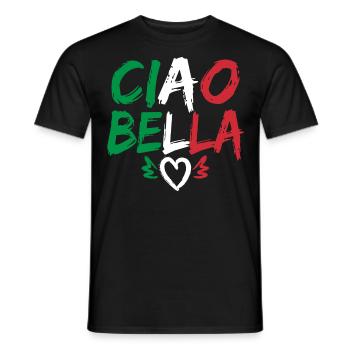 Ciao Bella - Männer T-Shirt - Schwarz - Vorne - AI Model Male 178 light (178cm)