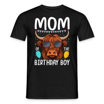 Mom Of The Birthday Boy - Men's T-Shirt - black - Front - AI Model Male 178 light (178cm)