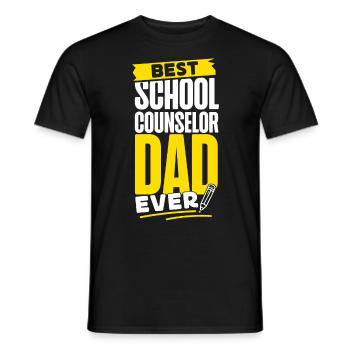 School Counselor Dad Best School - Männer T-Shirt - Schwarz - Vorne - AI Model Male 178 light (178cm)