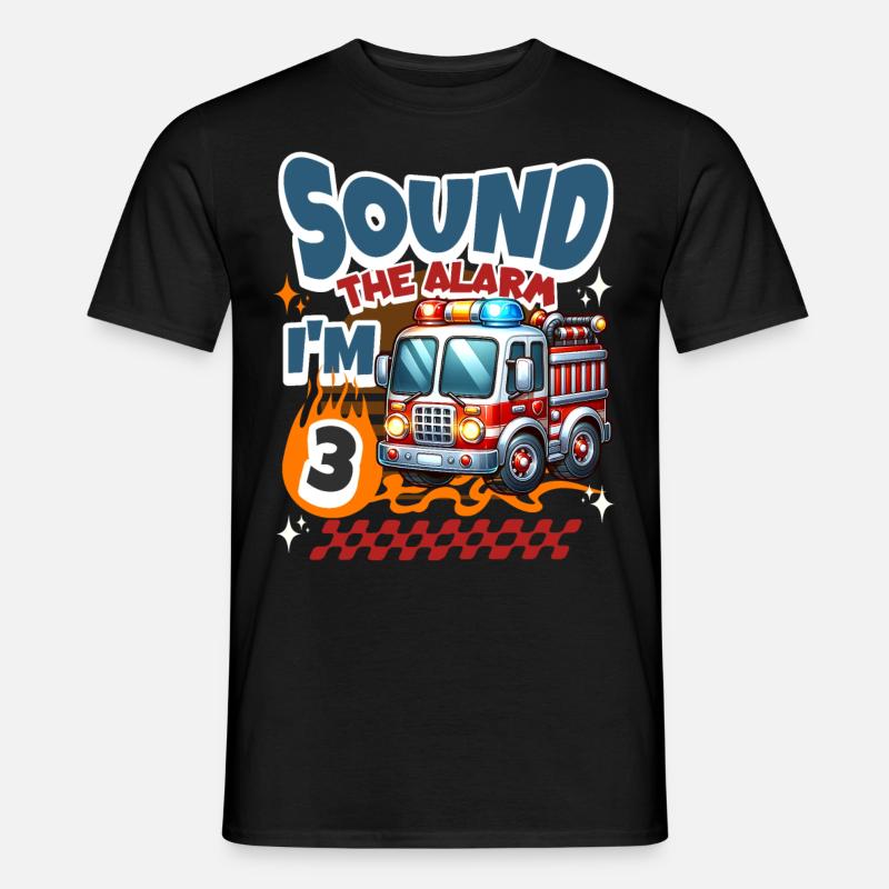 3rd Birthday Fire Brigade - Men’s T-shirt - black