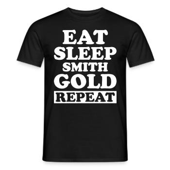 Orfèvre Fabricant de bijoux en or Bijoux en or - T-shirt homme - noir - Devant - AI Model Male 178 light (178cm)