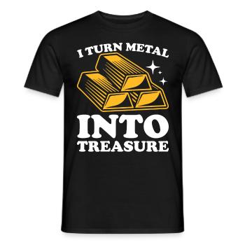 Orfèvre Fabricant de bijoux en or Bijoux en or - T-shirt homme - noir - Devant - AI Model Male 178 light (178cm)