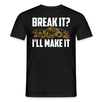 Orfèvre Fabricant de bijoux en or Bijoux en or - T-shirt homme - noir - Devant - AI Model Male 178 light (178cm)