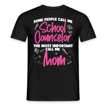 Conseillère scolaire Maman Certaines personnes - T-shirt homme - noir - Devant - AI Model Male 178 light (178cm)