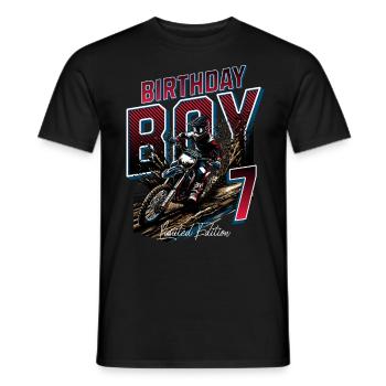 7e anniversaire de motocross - T-shirt homme - noir - Devant - AI Model Male 178 light (178cm)