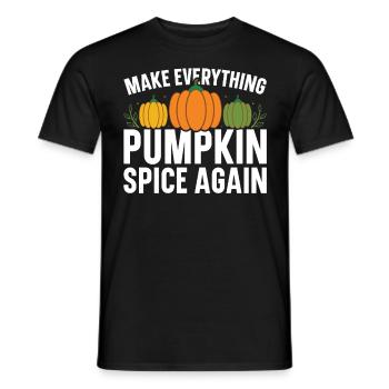 Citrouille Épices Latte Automne Halloween Citrouille Épices Épices - T-shirt homme - noir - Devant - AI Model Male 178 light (178cm)