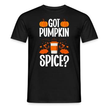 Citrouille Épices Latte Automne Halloween Citrouille Épices Épices - T-shirt homme - noir - Devant - AI Model Male 178 light (178cm)