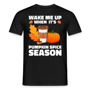 Citrouille Épices Latte Automne Halloween Citrouille Épices Épices - T-shirt homme - noir - Devant - AI Model Male 178 light (178cm)