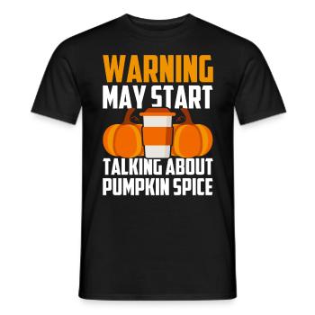 Citrouille Épices Latte Automne Halloween Citrouille Épices Épices - T-shirt homme - noir - Devant - AI Model Male 178 light (178cm)