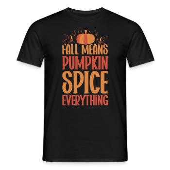 Citrouille Épices Latte Automne Halloween Citrouille Épices Épices - T-shirt homme - noir - Devant - AI Model Male 178 light (178cm)