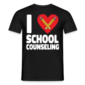 Conseiller scolaire Cœur I (Cœur) - T-shirt homme - noir - Devant - AI Model Male 178 light (178cm)