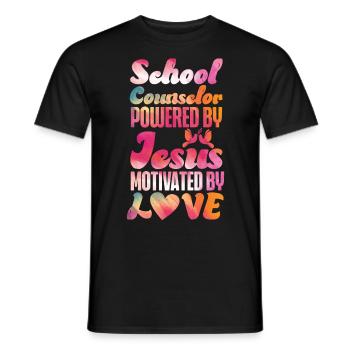 Conseiller scolaire Jesus Faith - T-shirt homme - noir - Devant - AI Model Male 178 light (178cm)