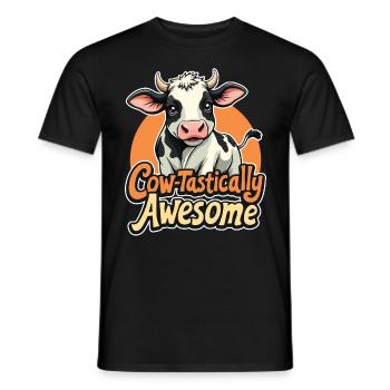 Kühe Muh Kuh Moo Rindvieh Milchkuh Milchbauer - Männer T-Shirt - Schwarz - Vorne - AI Model Male 178 light (178cm)