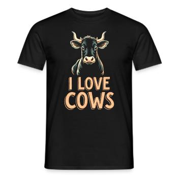 Kühe Muh Kuh Moo Rindvieh Milchkuh Milchbauer - Männer T-Shirt - Schwarz - Vorne - AI Model Male 178 light (178cm)