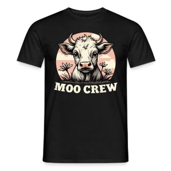 Kühe Muh Kuh Moo Rindvieh Milchkuh Milchbauer - Männer T-Shirt - Schwarz - Vorne - AI Model Male 178 light (178cm)