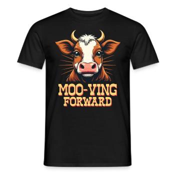 Kühe Muh Kuh Moo Rindvieh Milchkuh Milchbauer - Männer T-Shirt - Schwarz - Vorne - AI Model Male 178 light (178cm)