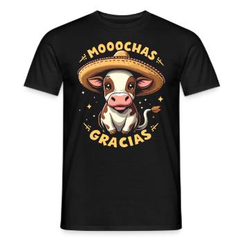 Kühe Muh Kuh Moo Rindvieh Milchkuh Milchbauer - Männer T-Shirt - Schwarz - Vorne - AI Model Male 178 light (178cm)