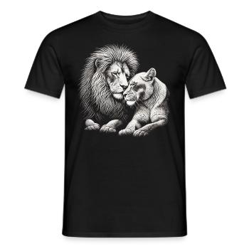 Amoureux comme des lions - T-shirt homme - noir - Devant - AI Model Male 178 light (178cm)