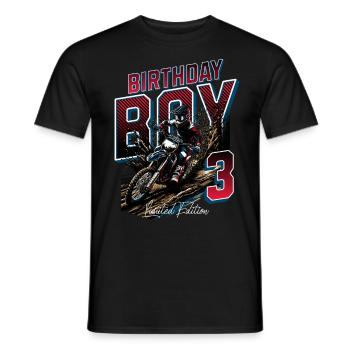 3e anniversaire de motocross - T-shirt homme - noir - Devant - AI Model Male 178 light (178cm)
