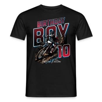 Motocross 10th Birthday - Men's T-Shirt - black - Front - AI Model Male 178 light (178cm)