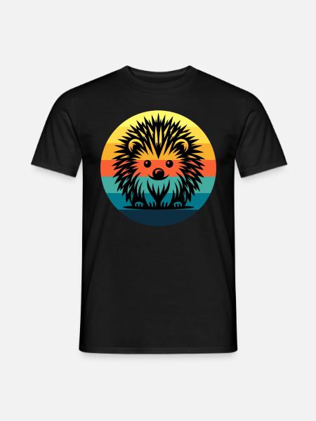 Igel - Männer T-Shirt - Schwarz