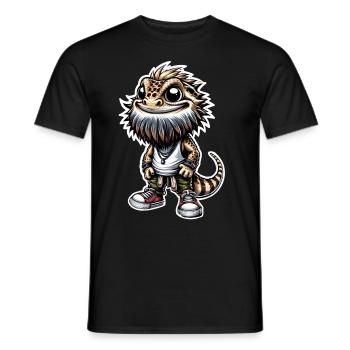 Bearded dragons - Men's T-Shirt - black - Front - AI Model Male 178 light (178cm)