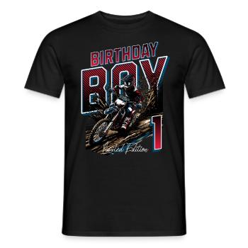 1er anniversaire de motocross - T-shirt homme - noir - Devant - AI Model Male 178 light (178cm)