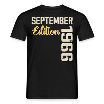 September 1966 - 58th Anniversary September 1966 - Men's T-Shirt - black - Front - AI Model Male 178 light (178cm)