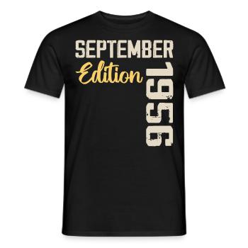 September 1956 - 68th Anniversary September 1956 - Men's T-Shirt - black - Front - AI Model Male 178 light (178cm)