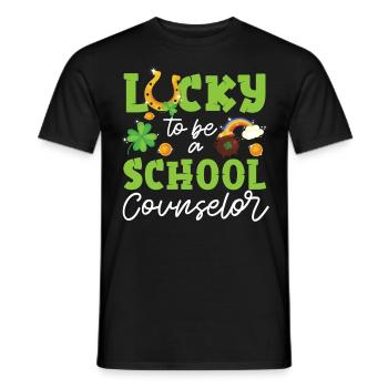 Conseillère scolaire Fête de la Saint-Patrick - T-shirt homme - noir - Devant - AI Model Male 178 light (178cm)